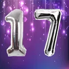 Foil Balloon for Birthday Celebration, No. 17 