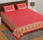 Cotton Rajasthani Jaipuri Double Bedsheet with 2 Pillow Covers 
