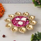 Decorative GOLDEN TEN DIYA URLI 24.5x24.5x3.5cm