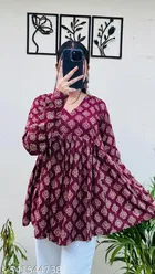 Floral Printed Short Kurti for Women, Pack of 2 