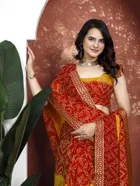 Georgette Bandhini Saree for Women 