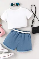 Polycotton Printed Clothings Set for Girls 