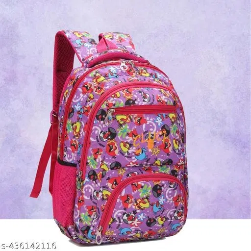 Canvas Backpack Bag, Purple