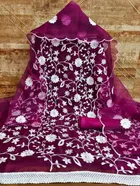 Organza Unstitched Dress Material for Women 