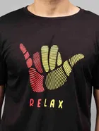 Cotton Round Neck Printed T-Shirt for Men 