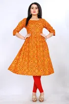 A-Line Crepe Kurti for Women 
