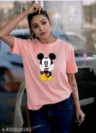 Cotton Blend Printed T-Shirt for Women, Pink & Maroon, Pack of 2 