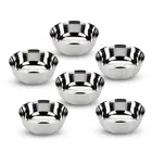 JENSONS Stainless Steel Bowl (250 mL each, Pack of 6)