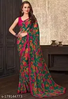 Georgette Floral Saree for Women 