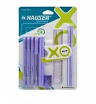 Flair Hauser XO Writing Stationery Kit | A Complete Writing Kit | Gift Set for Kids Students & Office | Combination Pack of 10 - Color May Vary