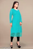 Net Kurti for Women,  Blue  
