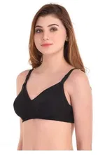 Cotton Blend Solid Non Padded Feeding Bras for Women 