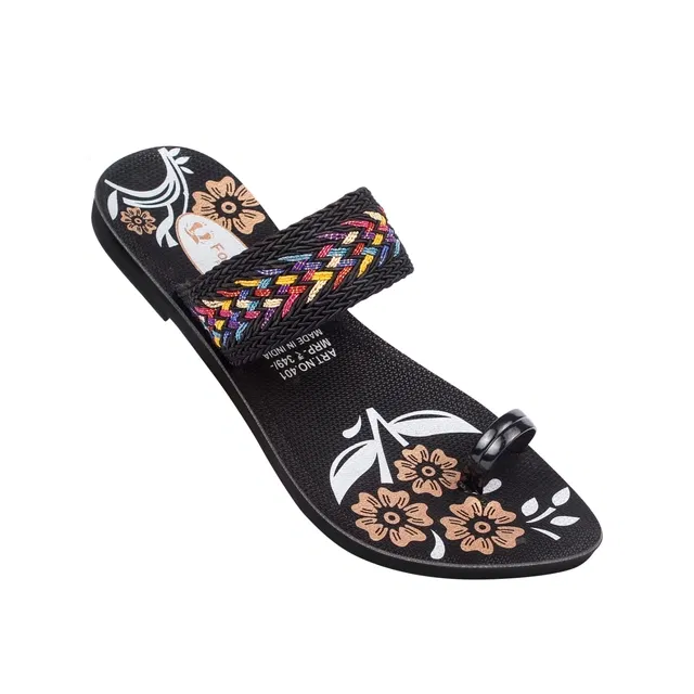 Flats for Women (Black, 4)