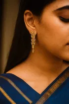 Gold Plated Drop Earrings for Women 