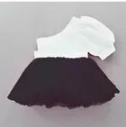 Net Solid Frock for Girls 