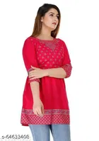 Rayon Embroidered Kurti for Women 