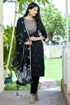 Rayon Kurti & Pant with Dupatta for Women 
