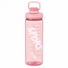 Flip Top Transparent Motivational Sports Durable Gym Fitness Water Bottle 700 ML