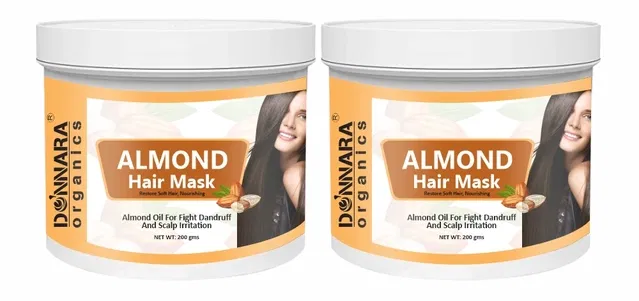 Donnara Organics Almond Protein Hair Mask (200 g, Pack of 2)