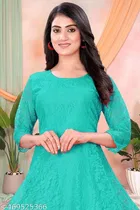 Net Kurti for Women,  Green  