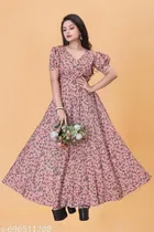 Maxi Floral Printed One Piece Dress 