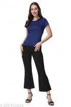 Half Sleeves Top & Bottom Set for Women 