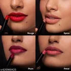 Pack of 4 Matte Lipsticks, Intense Colour Pay Off, Full Coverage Long Lasting Weightless Velvety Formula