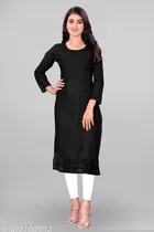 Net Kurti for Women,  Black  