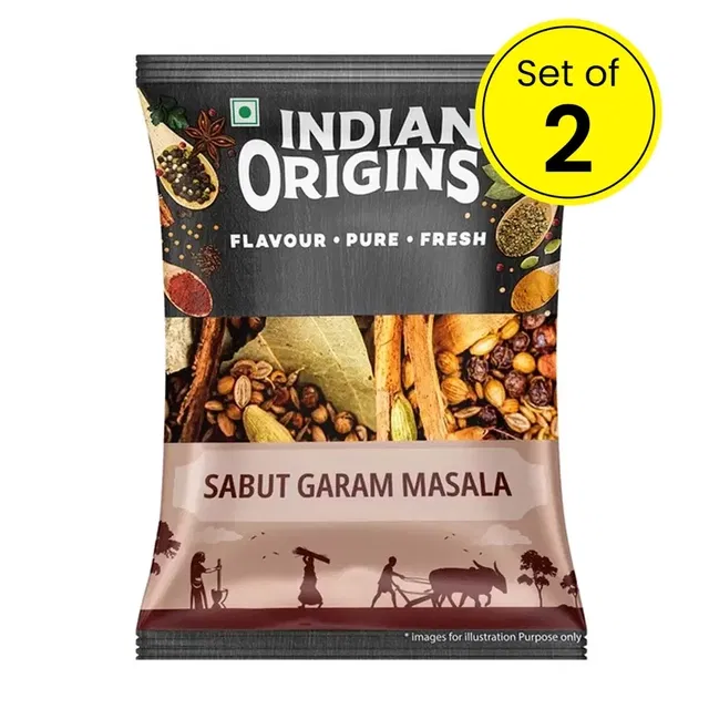 इंडियन ओरिजिन्स साबुत गरम मसाला 2X100 g (सेट ऑफ 2)