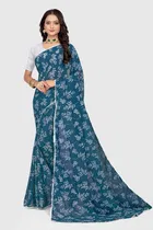 Georgette Printed Saree for Women 