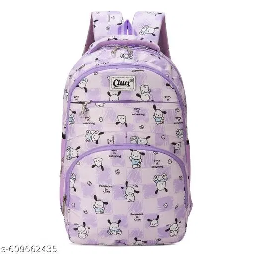 Polyester Backpack Bag, Purple