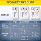 Polycotton Flat Double Bedsheet with 2 Pillow Cover 88x88 In