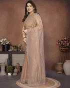 Bollywood Embroidered Organza Saree for Women 