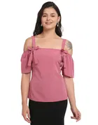 Polyester Solid Top for Women 