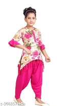 Rayon Printed Clothing Set for Girls 