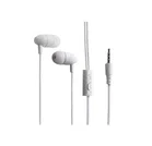 Plastic Headphones with Microphone (White)