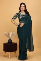 Georgette Woven Design Saree for Women 