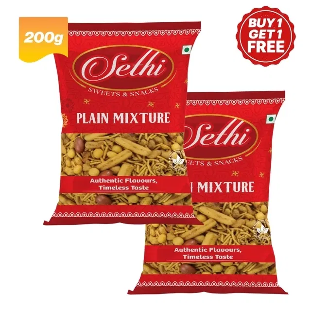 सेठी प्लेन मिक्सचर 2X200 g (बय 1 गेट 1 फ्री)