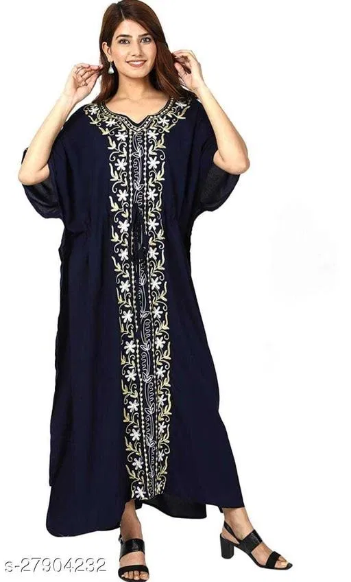 Nightdress for Women (Navy Blue, XL)