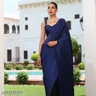 Crushed Satin Party Wear Saree for Women 