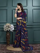 Georgette Printed Saree for Women 
