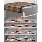 PVC Waterproof Fridge Top Cover with 4 Pcs Shelf Mats 