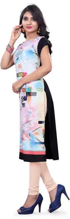 AK Fashion Mall Women Crepe Kurti 