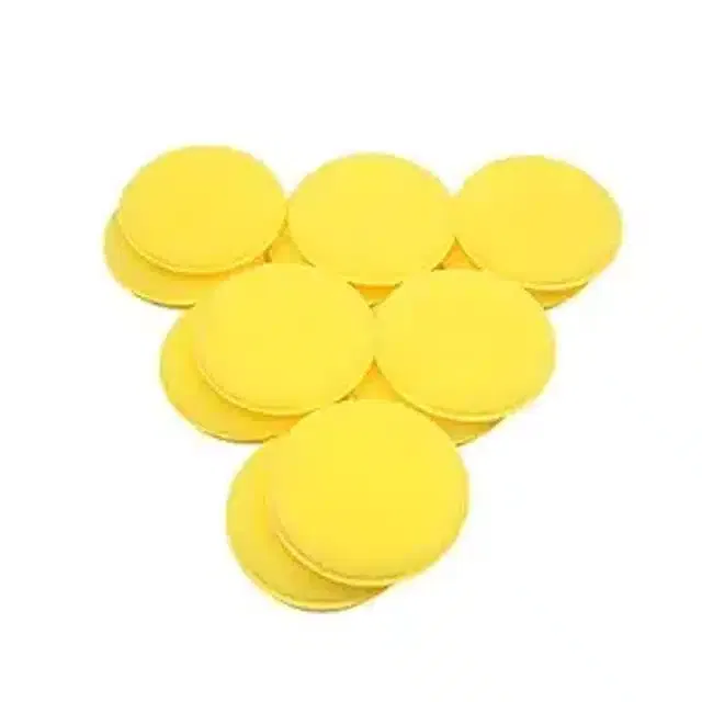 Durable Car Cleaning Sponge (Yellow, Pack of 12)