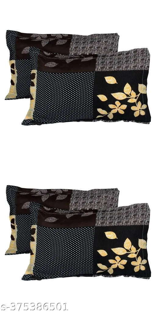 Cotton Pillow Covers (Multicolor, 17x27 inches) (Pack of 4)
