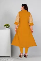 Solid Embroidered Panelled Kurti for Women 
