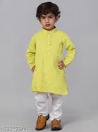 Cotton Blend Kurta with Pyjama for Boys 