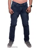 Denim Slim Fit Jeans for Men (Black, 28)