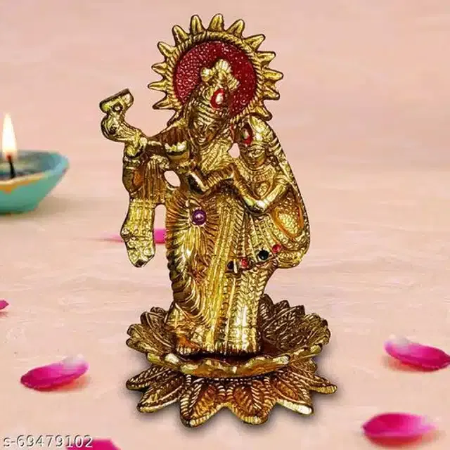 Radhe Krishna Showpieces (Gold)