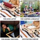Laptop & Study Table, Foldable and Portable/Ergonomic & Rounded Edges/Non-Slip Legs, Cream 